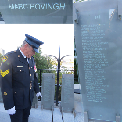 Marc Hoving name on memorial tablet